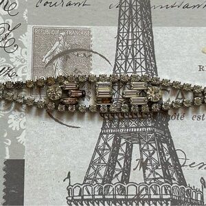 Fancy Old Vintage Rhinestone Bracelet